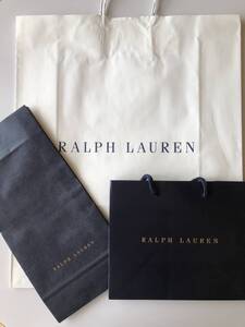 RALPH LAUREN ラルフローレン ショッピングバッグ 3枚セット #1 USED