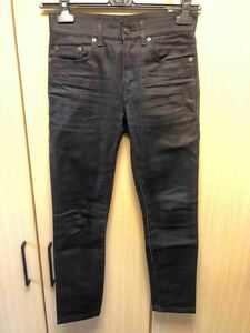 国内正規 19SS SAINT LAURENT PARIS サンローランパリ D19 M/SK-LW ストレッチ スキニー ローウエスト デニムパンツ 黒 26