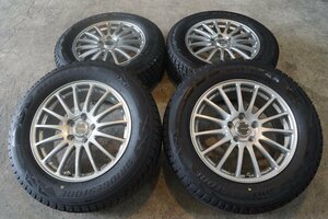 【中古 SET】225/65R17 225/65-17 ブリジストン ブリザック DM-V2 スタッドレス 14年製 17インチ ECOFORME 5H114.3 7J+53 CR-V CX-5 CX-8