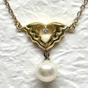 MIKIMOTO ミキモト ギフトセレクション ネックレス ゴールドカラー パール ハート