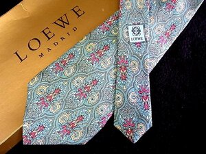 ♪今週の特売980円～♪3366♪良品【LOEWE】ロエベ【花 デザイン 装飾 柄】ネクタイ♪