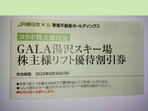 [ミニレター〒77円]即決[５枚セット]JR東日本×東急不動産HD[コラボ株主優待]GALA湯沢スキー場 株主様リフト優待割引券/期限2025.6.30