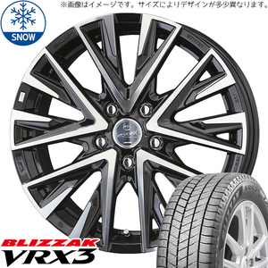 155/70R13 スタッドレスタイヤホイールセット エブリィ etc (BRIDGESTONE VRX3 & SMACK LEGINA 4穴 100)