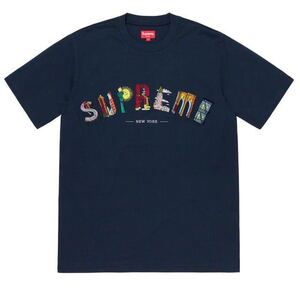 送料無料 M ネイビー Supreme City Arc Tee Navy 19SS シュプリーム シティー アーク Tシャツ box logo ボックスロゴ ステッカー 新品