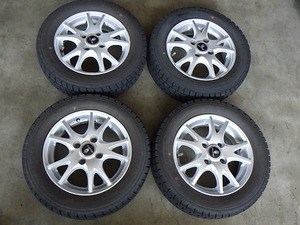 2310-440　CLAW　アルミホイール＆スタッドレスタイヤ　155/65R13　2020年　4本セット　個人宅発送不可商品