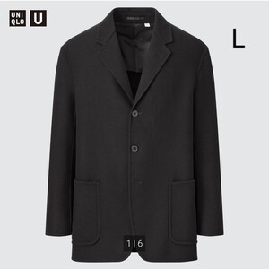 【送料込み】新品●Lサイズ★Uniqlo U ウールブレンドテーラードジャケット★ブラック 黒●ルメール/ユニクロ ユー●ジャケット