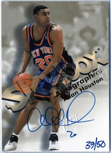 【アランヒューストン】NBA98-99 Skybox Autographics #s/50 AllanHouston/NewYorkKnicks　直書き直筆サイン　オート　50枚限定