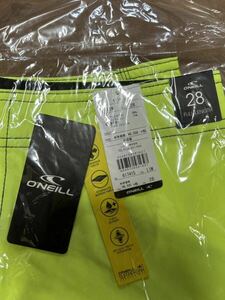 新品 未使用　O’NEILL オニール　サーフパンツ 海パン 水着 ボードショーツ サイズ28 イエロー