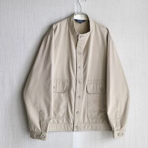 90s GANT ジャケット / L コットン ポリ ベージュ バンドカラー ブルゾン USA ビンテージ O4-04005-9376 sale