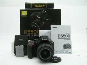 ★ハローカメラ★1656 Nikon D5500 (AF-S DX NIKKOR 18-55mm F3.5-5.6G VR II)Kit 2416万画素 箱有り 付属品あり 動作品 1円スタート 即決