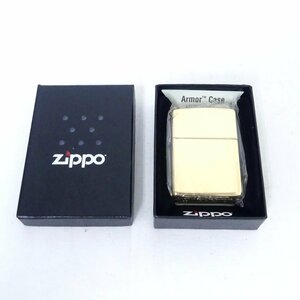ZIPPO ジッポー Armor Case アーマー 無地 シンプル ゴールドカラー ライター 喫煙具 未使用品 /2405C