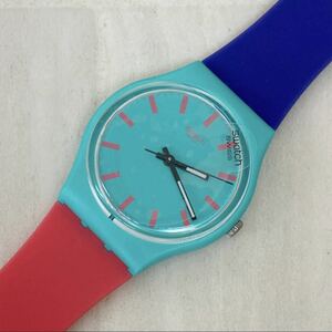 SWATCH スウォッチ　SHUNBUKIN　GG215　スイス製　レディース腕時計 ブルー クォーツ　34mm　　未使用・長期保管品　箱無し