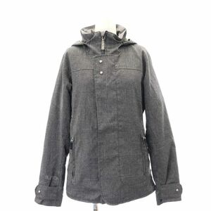 バートン BURTON 中綿 ジャケット チェック ジップアップ XS グレー /AT ■OS レディース