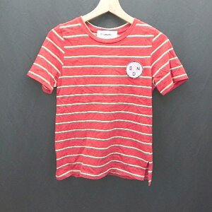 ◇ ⊂ STYLENANDA スタイルナンダ ボーダー柄 半袖 Tシャツ サイズ FREE レッド系 レディース E