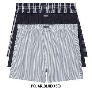 ※訳あり アウトレット Calvin Klein(カルバンクライン)ck トランクス 3枚セット メンズ 下着 前開き NB4006 POLAR_BLUE(460) Lサイズ