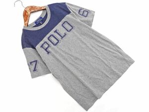 ネコポスOK POLO RALPH LAUREN ポロ ラルフローレン ロゴプリント Tシャツ sizeM(150cm)/グレー ■◆ ☆ eeb0 子供服