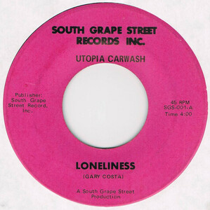 ●UTOPIA CARWASH / LONELINESS [US 45 ORIGINAL 7inch シングル 1969 PSYCH FUZZ 試聴]