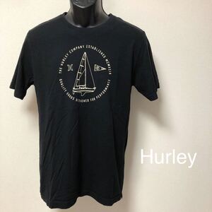 【Hurley】ハーレー / メンズ S 半袖Tシャツ プリントTシャツ トップス カットソー Black 丸首 ヨット アメカジ サーフィン マリンスポーツ