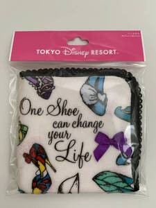 送料無料★TDR ディズニーランド プリンセス プチタオル　新品未開封 シューズ柄 ミニタオル 