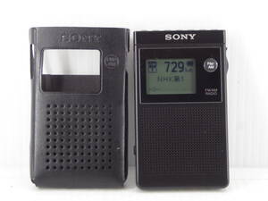 ★☆SONY ワイドFM対応 イヤホン内蔵 FM/AMポケットラジオ SRF-R356 動作品 オマケ新品電池付き☆★