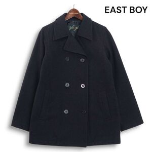 EAST BOY イーストボーイ 秋冬 メルトン ウール♪ スクール Pコート Sz.11　レディース グレー 女子 学生 通学　K4T02164_C#N