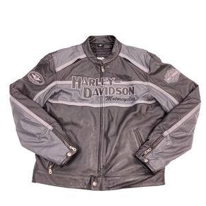 I2410-345 ハーレーダビッドソン Harley-Davidson ライダースジャケット バイクジャケット プロテクターライナー付 メンズ SIZE XL バイク