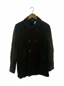 COMME des GARCONS HOMME PLUS◆06AW/Bad Boy期/ベロアピーコート/S/ベロア/BRW/PR-C006