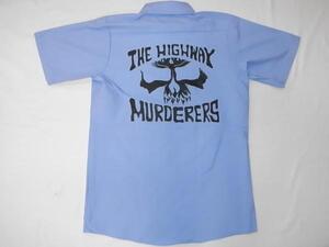 JB即決 JONNY BEE ジョニービー 別注 新品 THE HIGHWAY MURDERERS ハイウェイマーダース ワークシャツ 青 ブルー Mサイズ　新品