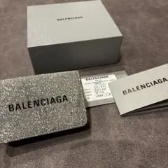 BALENCIAGA シルバー グリッター ラメ 三つ折り財布