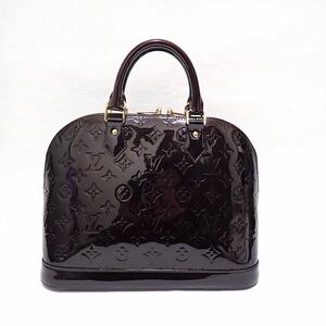 状態良好　LOUIS VUITTON ヴェルニ　アルマ　PM アマラント　ハンドバッグ　M91611 アルマPMモノグラム ルイヴィトン ヴィトン