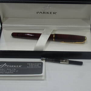 1円スタート激レア PARKER パーカー SONNET ソネット ブラウン マーブル 万年筆 箱付き 32300 11-2