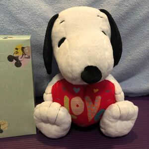 送料 510円 新品 未使用 即決 BIG 特大 BIG ぬいぐるみ ハート スヌーピー LOVE SNOOPY