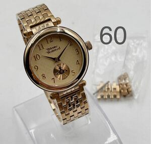 5AD189 Vivienne Westwood ヴィヴィアン ウエストウッド 腕時計 レディース VV051CPGD 美品