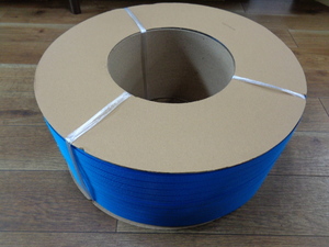 ［7519］PPバンド 自動梱包機用 青色 幅15.5mm 長さ2500m 紙管内径200mm 1巻 未使用品
