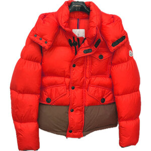 MONCLER モンクレール CHAMONIX シャモニー フード付き ダウンジャケット オレンジ ブラウン 420914132485 53329 SIZE 2 メンズ 中古