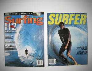 洋書 SURFER サーファー誌 2000/6 Surfing Magazine サーフィンマガジン 2001/5 計2冊 USED ロブマチャド、レイアードハミルトン、HAWAII