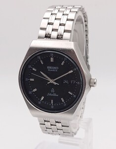 【SR-606】 SEIKO SilverWave 8229-6030 デイデイト メンズ 腕時計 ブラック文字盤 黒 シルバーウェーブ 稼動品