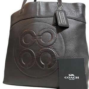 1円～【入手困難品】定価10万円 コーチ COACH トートバッグ ビジネスバッグ ブリーフケース A4 2way レザー メンズ レディース ブラック 