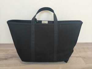 L 新品 LL BEAN トートバッグ TOTE BAG 無地 黒 ブラック BLACK アメリカ製 USA製 ソリッド SOLID BOTE & TOTE トート オープントップ