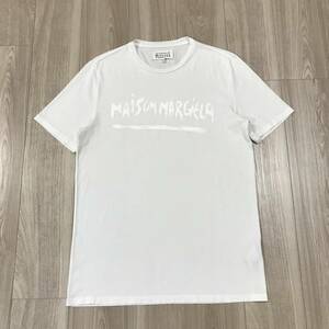 maison margiela martin paint painting rogo white mm6 48メゾン マルジェラ マルタン ペイント ロゴ プリント ホワイト シャツ Tシャツ