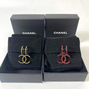 【中古】美品 シャネル CHANEL レディース ココマーク ラインストーン イヤリング