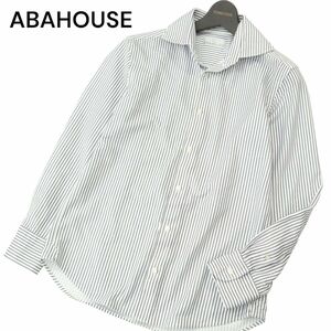 ABAHOUSE アバハウス 通年 吸水速乾★ カノコ 長袖 ストライプ シャツ Sz.44　メンズ　A4T01713_2#C