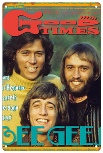 ブリキ看板【Bee Gees/ビー・ジーズ】ロックバンド/音楽/ポスター/マガジン風/雑誌/インテリア/サビ風-7