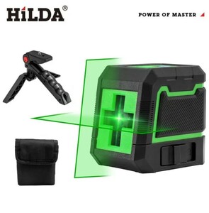 【新品】Hilda 2ラインレ ーザー レーザー墨出し器　グリーンレーザー