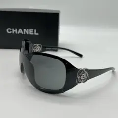 CHANEL シャネル　サングラス ココマーク サイドココ　カメリア　ブラック系