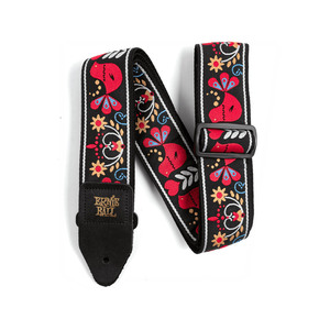 アーニーボール ストラップ ERNIE BALL 4667 Redbird Rising Jacquard Strap ギターストラップ