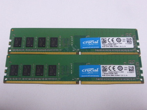 メモリ デスクトップパソコン用 CFD Crucial DDR4-2666 PC4-21300 8GBx2枚 合計16GB 起動確認済みです W4U2666CM-8G