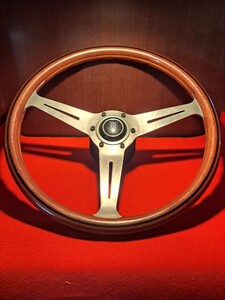 NARDI クラシック ウッドステアリング 当時物 ホーンボタン ナルディ 旧車 ハンドル 絶版