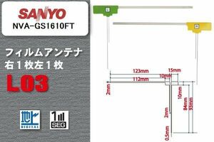 地デジ サンヨー SANYO 用 フィルムアンテナ NVA-GS1610FT 対応 ワンセグ フルセグ 高感度 受信 高感度 受信