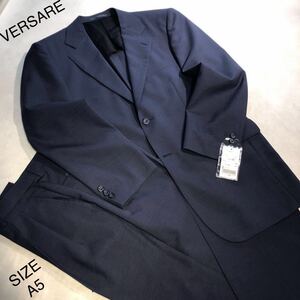 ★紳士服工房【大創業祭】★新品 ★未使用 VERSARE 2ッ釦裏地メッシュ極薄ソフトスーツ/オリエンタルブルー色系/サラサラ生地/サイズA5夏